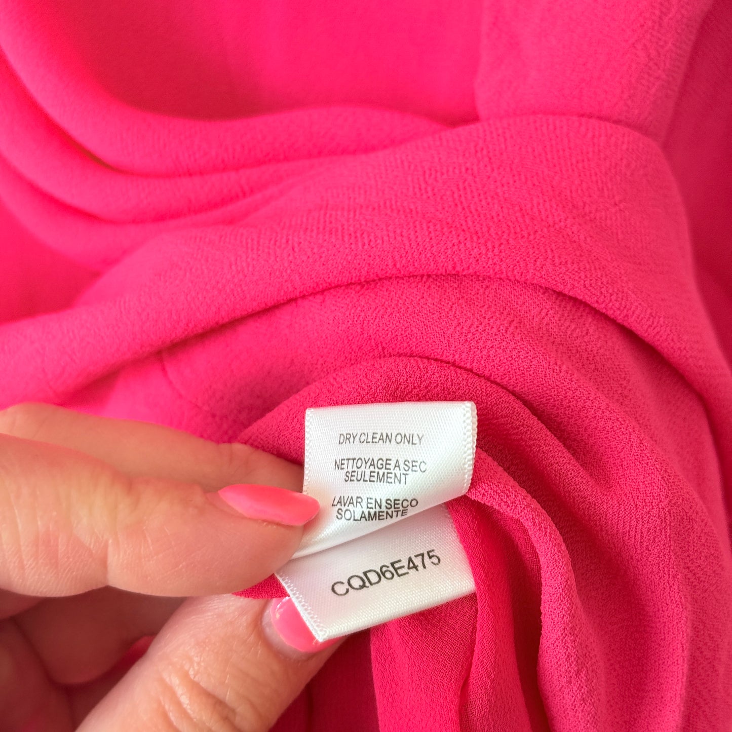 BCBG Maxazria Size 6 Hot Pink One-Shoulder Mini Dress