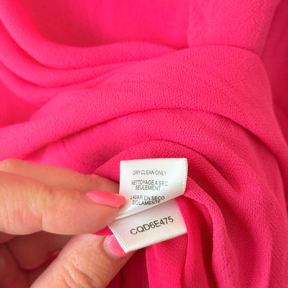 BCBG Maxazria Size 6 Hot Pink One-Shoulder Mini Dress