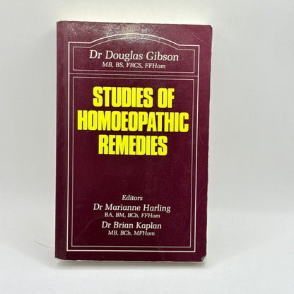 Studies of Homoeopathic Remedies by Dr Douglas Gibson