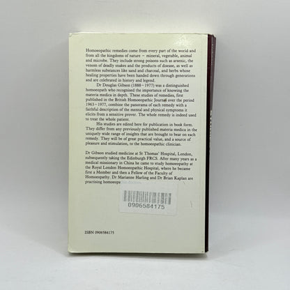 Studies of Homoeopathic Remedies by Dr Douglas Gibson