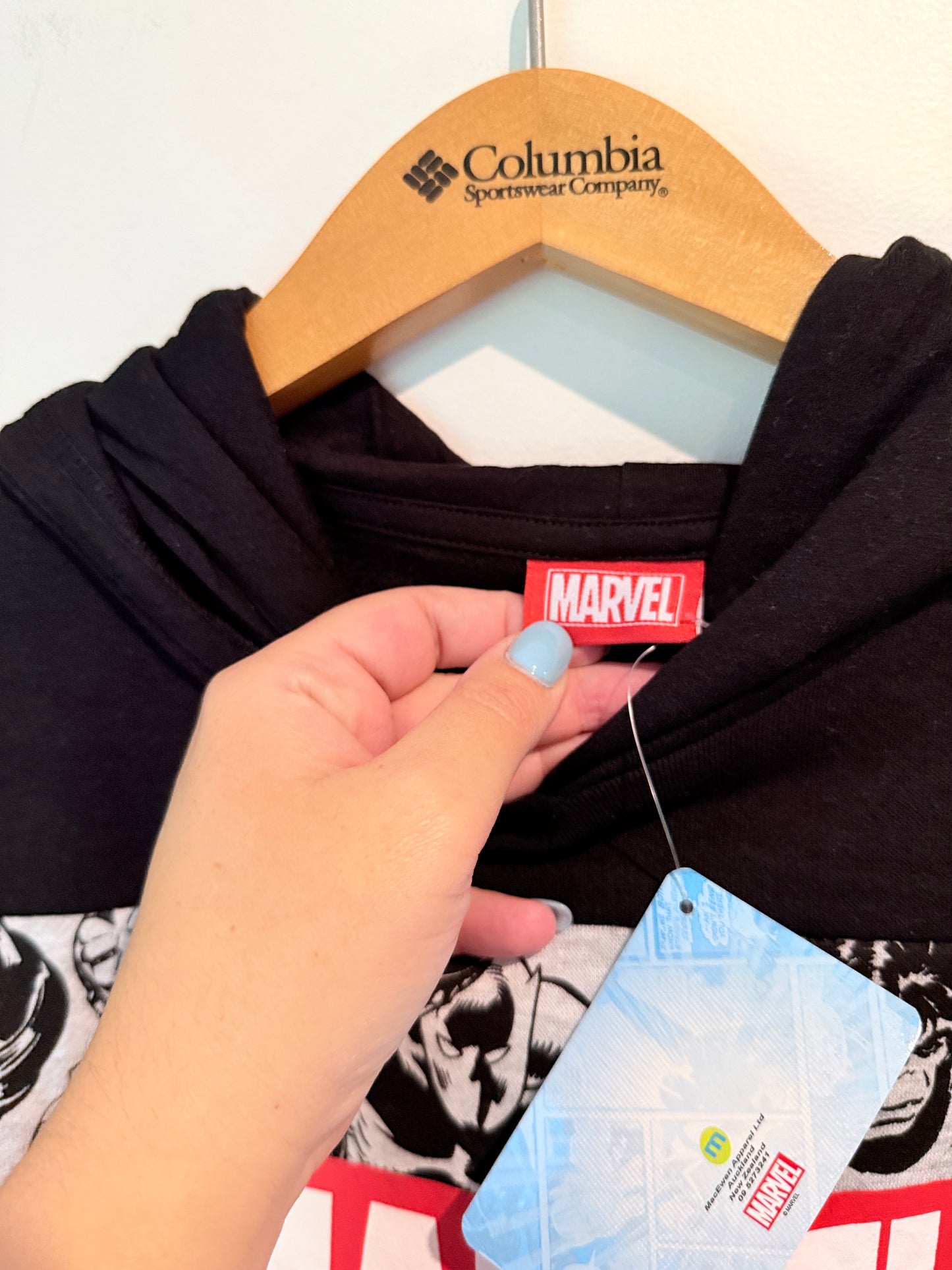 Marvel Comics Colour Block Hoodie Size 12 Years