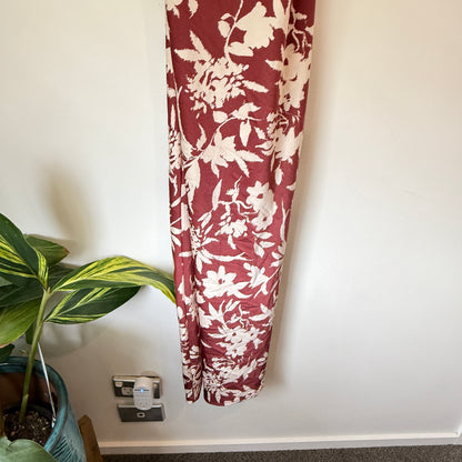 Pagani Size 6 Brown & Cream Floral Straight Maxi Dress