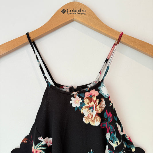 Shein Size 8 Black Floral Dress