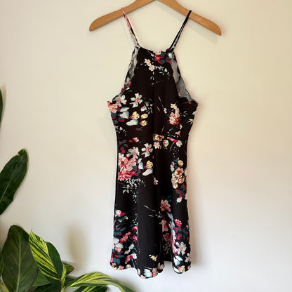 Shein Size 8 Black Floral Dress