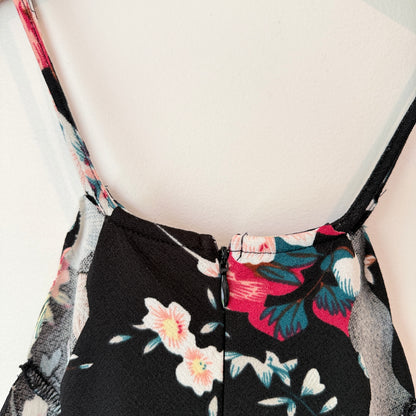 Shein Size 8 Black Floral Dress