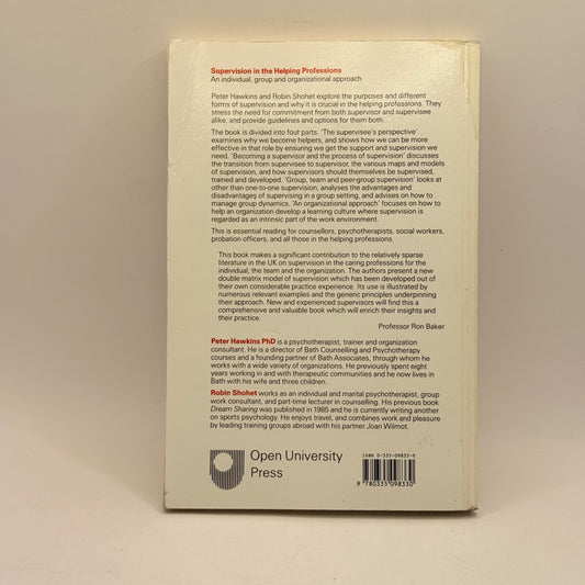 Supervision in the Helping Professions by Peter Hawkins and Robin Shohet