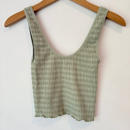 Glassons Size XS / S Green Textured Seamless Top