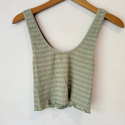 Glassons Size XS / S Green Textured Seamless Top