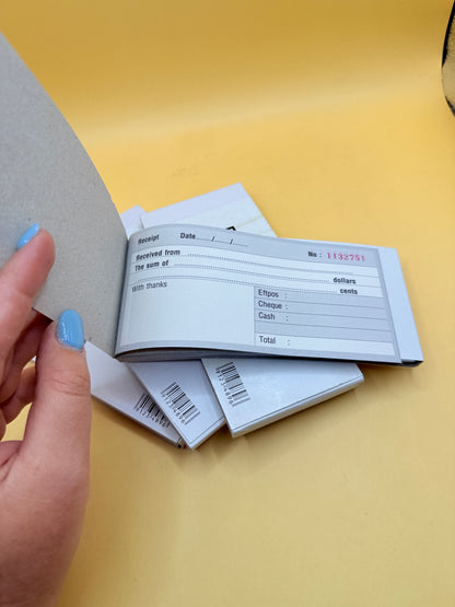 Duplicate Receipt Book Carbonless 50 Pages Invoice Record Book (4 pack)