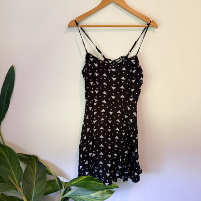 Factorie Size M Black & White Print Sundress