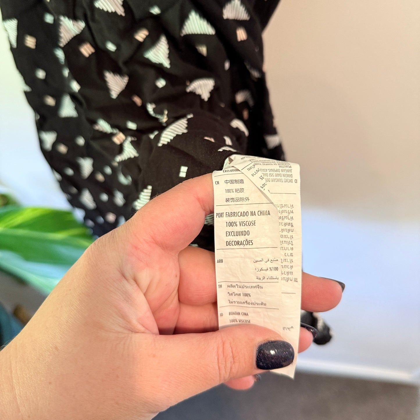 Factorie Size M Black & White Print Sundress