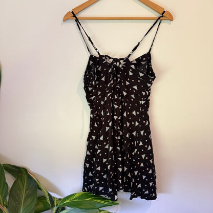 Factorie Size M Black & White Print Sundress