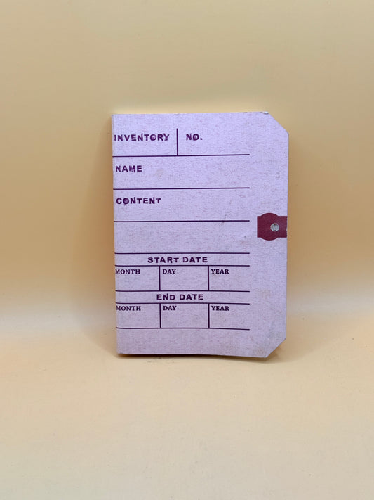 Vintage Style Inventory Record Cards Mini Notebook Pad