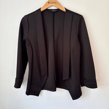 Pagani Size 10 Black Drape Front Blazer