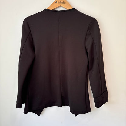 Pagani Size 10 Black Drape Front Blazer