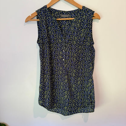 Jacqui E Size 8 Patterned Sleeveless Top