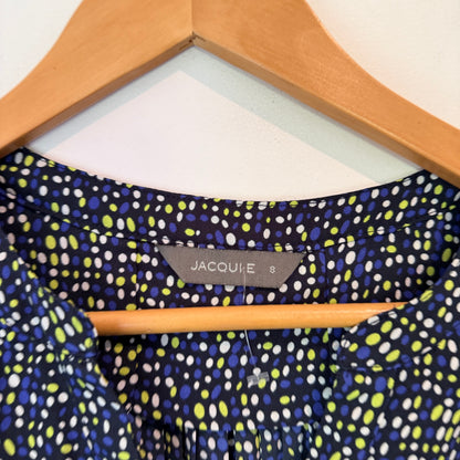 Jacqui E Size 8 Patterned Sleeveless Top