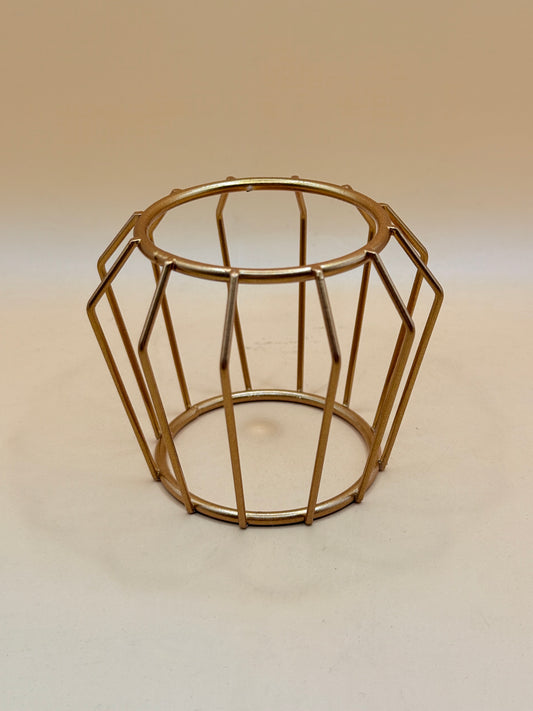 Geometric Metal Candle Holder Gold