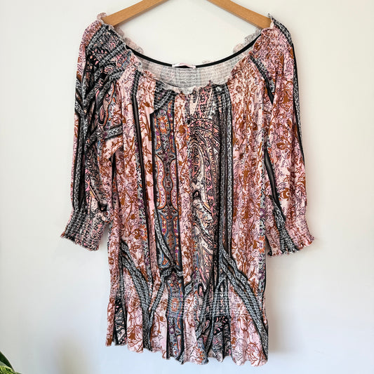 Urban Size 12 Smocked Peasant Top