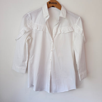 G2000 Size U/Arm 34cm White Button-Up Shirt