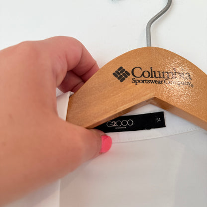 G2000 Size U/Arm 34cm White Button-Up Shirt