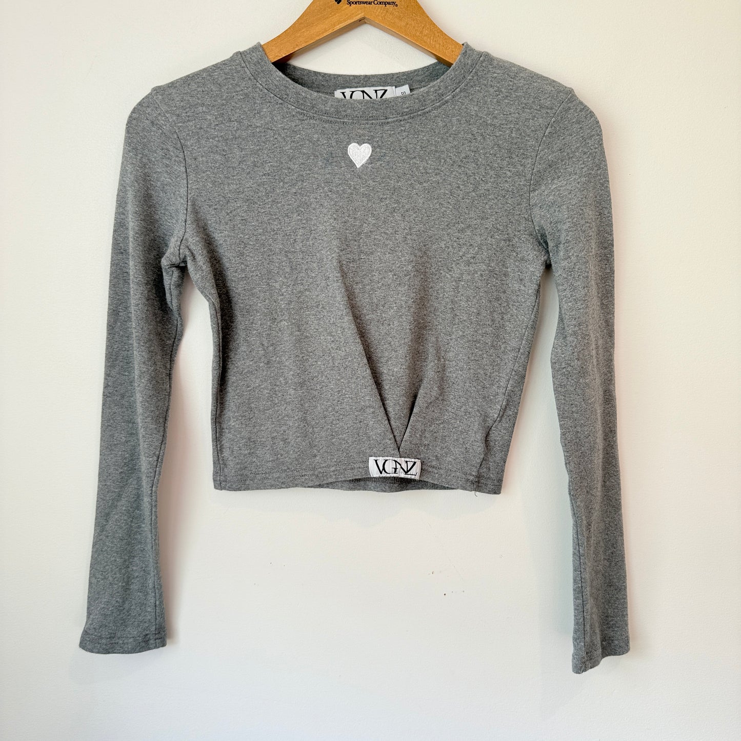 VGNZ Size S Silver Gray Crop Top