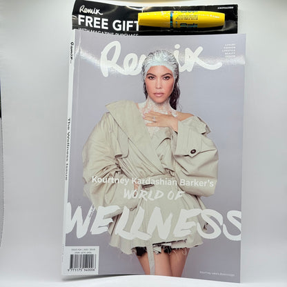 Remix Wellness Issue (Issue #124, Kourtney Kardashian Barker) with Free Mascara