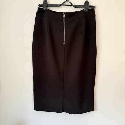 Pagani Size 12 Black Pencil Skirt