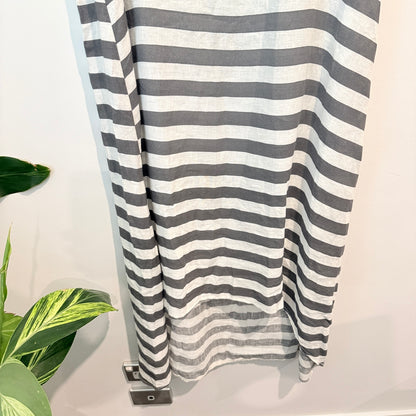 Puro Lino Striped Linen Sleeveless Dress - One Size