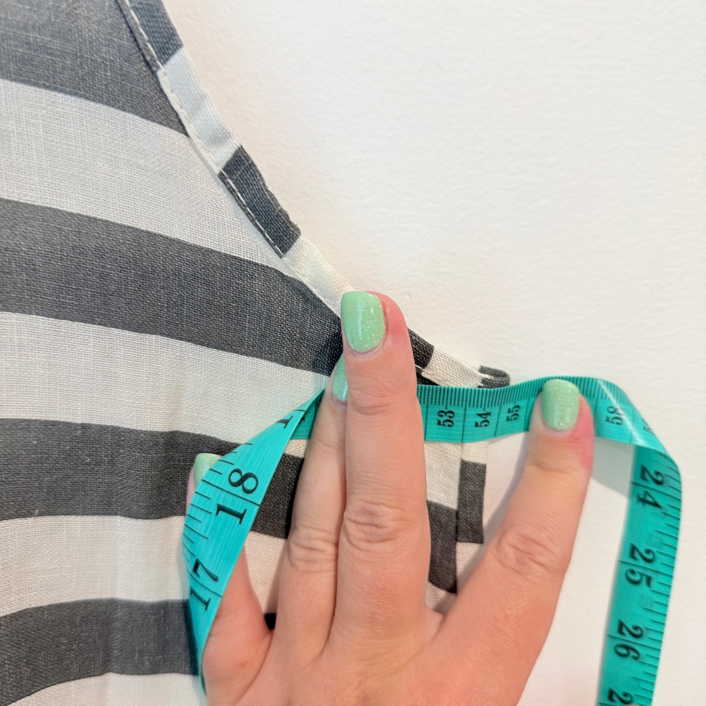 Puro Lino Striped Linen Sleeveless Dress - One Size