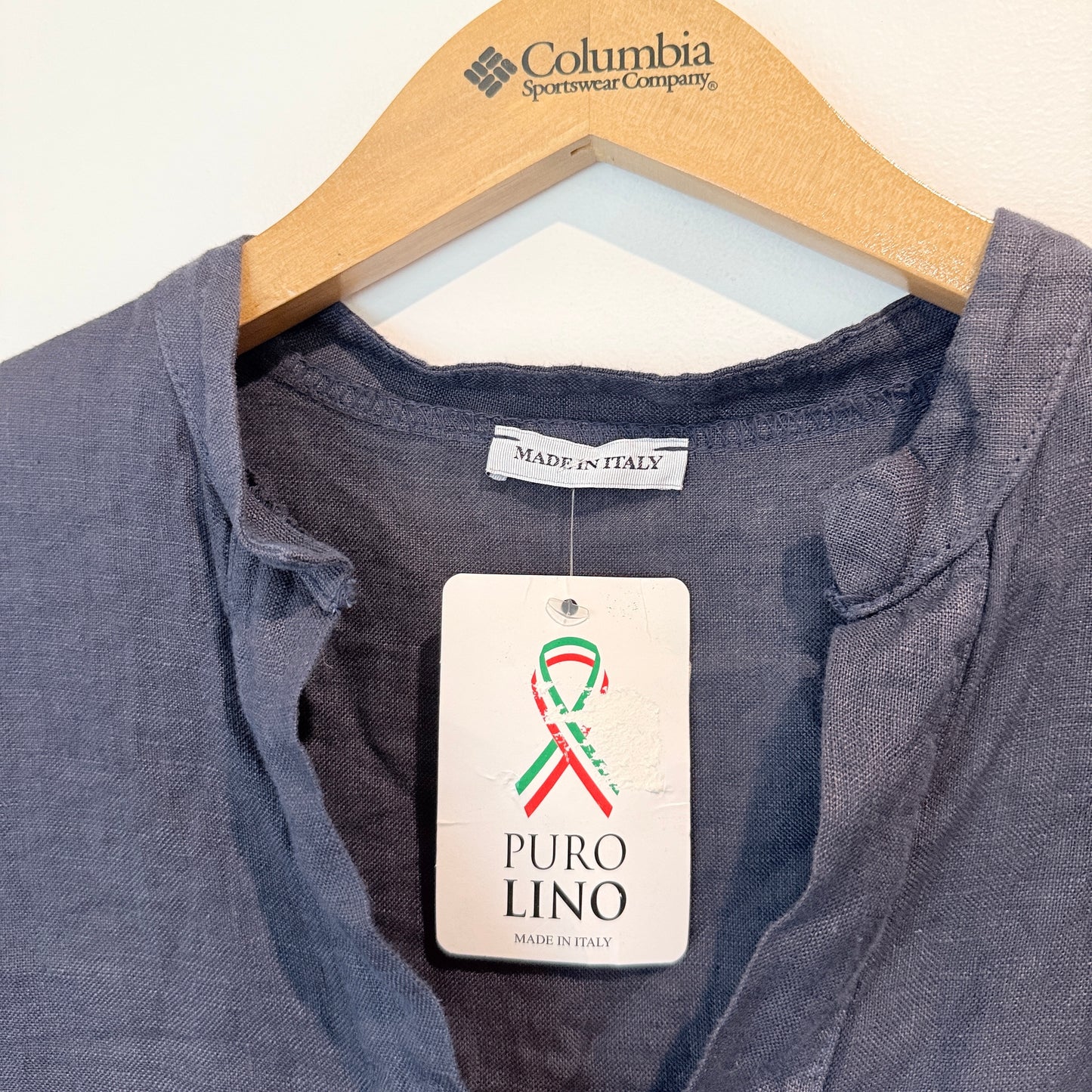 Puro Lino Navy Linen Tunic Top – One Size