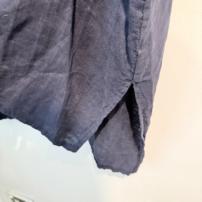 Puro Lino Navy Linen Tunic Top – One Size