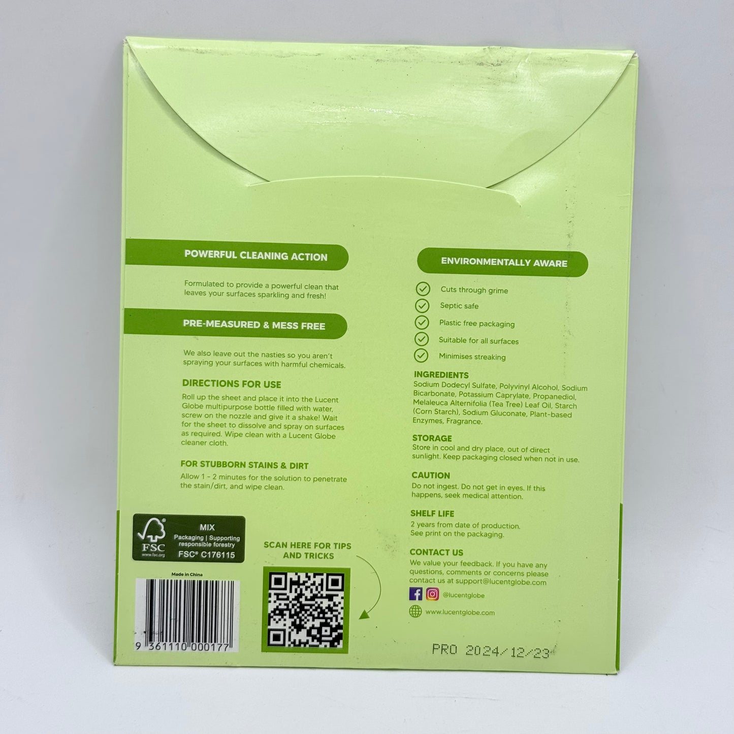 Lucent Globe Multipurpose Cleaner Sheets 3 Pack