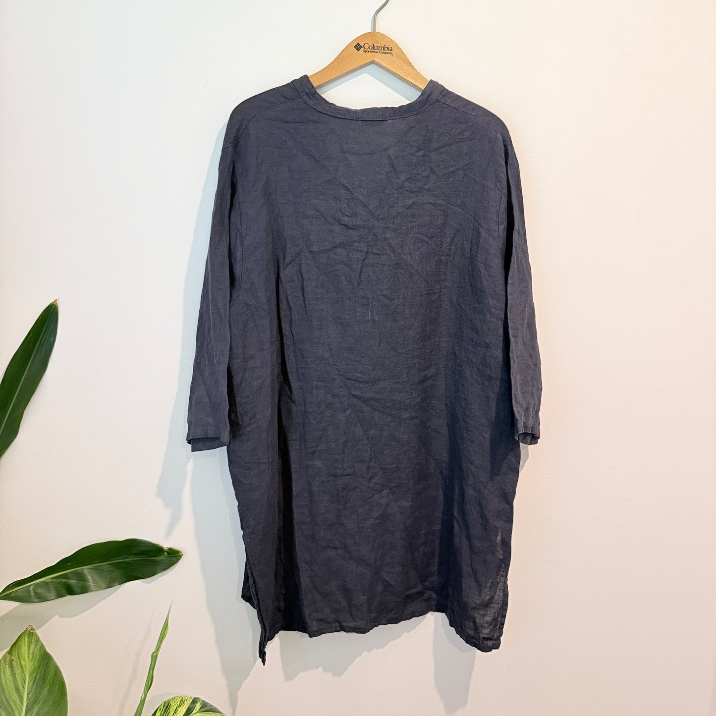 Puro Lino Navy Linen Tunic Top – One Size