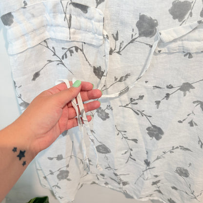 PURO LINO Floral Linen Dress – One Size