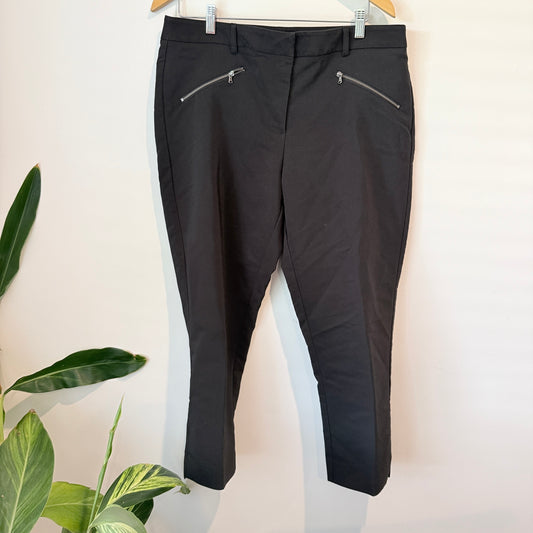 Oliver Black Size 16 Skinny Zip Ankle 7/8 Pants