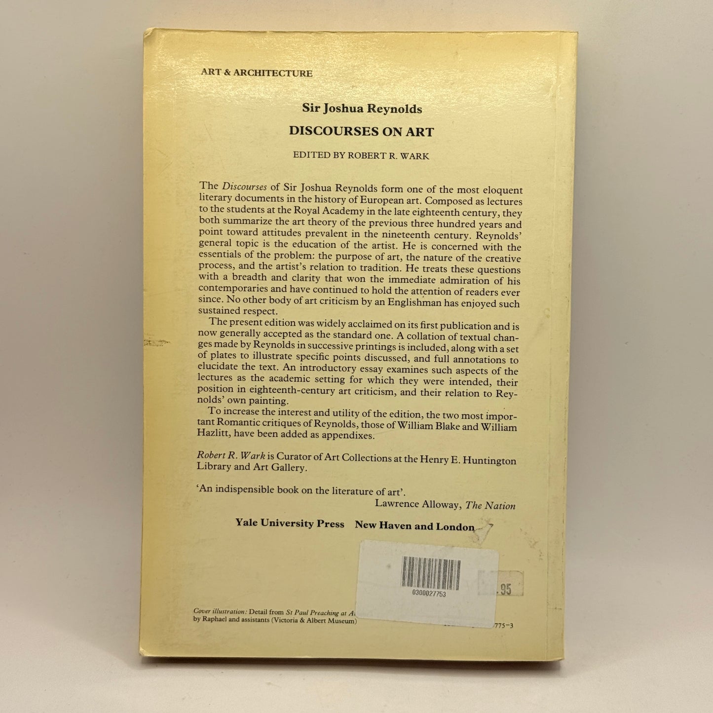 Discourses on Art by Sir Joshua Reynolds