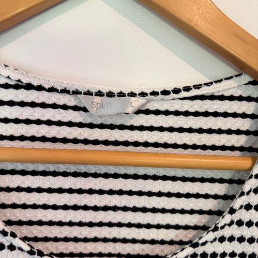 Spirit Size L Striped T-Shirt Dress