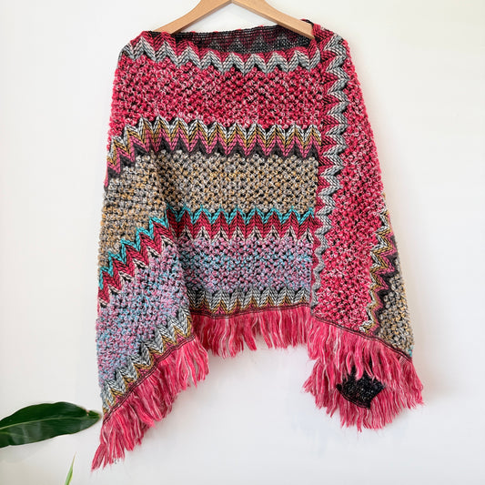 Brand Unknown Boho Knit Poncho