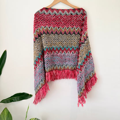 Brand Unknown Boho Knit Poncho