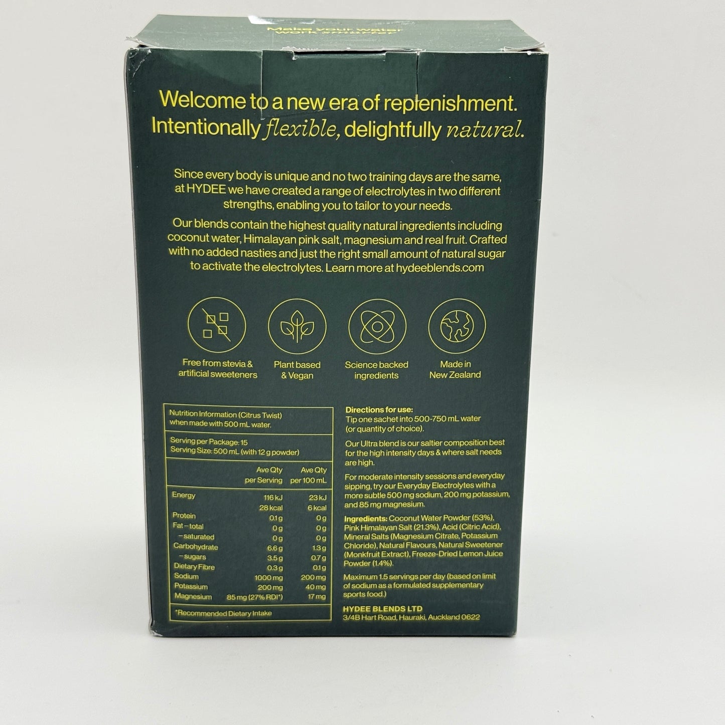 HYDEE Ultra Electrolytes - Salty Citrus Twist (15 sticks pack)