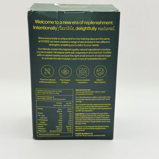 HYDEE Ultra Electrolytes - Salty Citrus Twist (15 sticks pack)