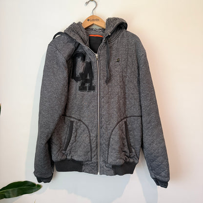 Globe Size Large Zip-Front Hoodie Jacket
