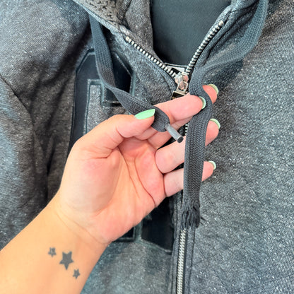 Globe Size Large Zip-Front Hoodie Jacket