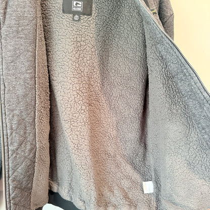 Globe Size Large Zip-Front Hoodie Jacket