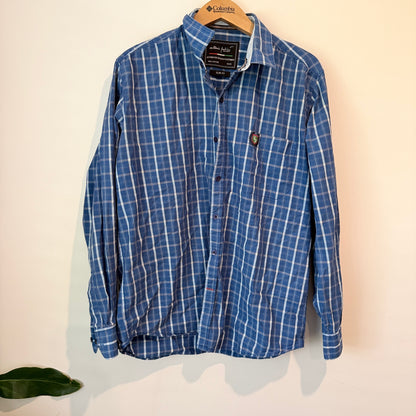Vettorio Fratini Size XL Plaid Long-Sleeve Shirt