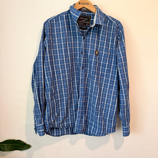 Vettorio Fratini Size XL Plaid Long-Sleeve Shirt