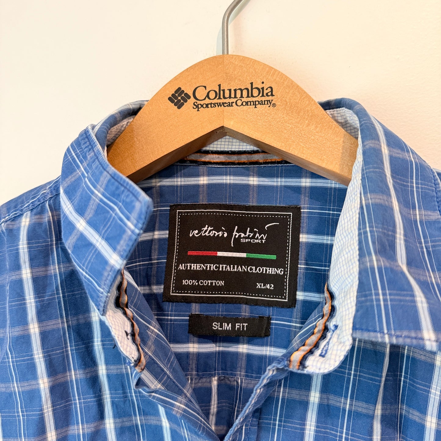 Vettorio Fratini Size XL Plaid Long-Sleeve Shirt