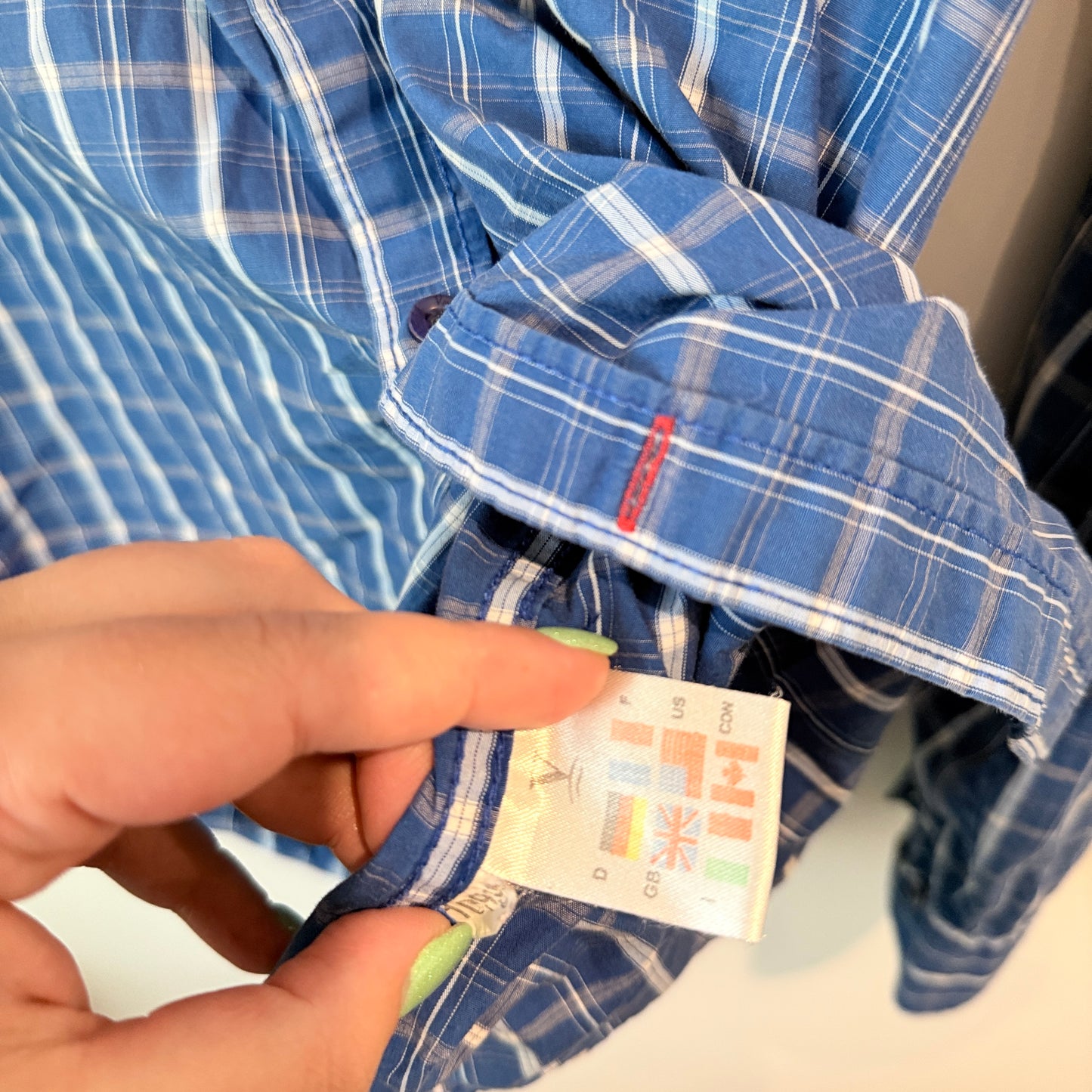 Vettorio Fratini Size XL Plaid Long-Sleeve Shirt