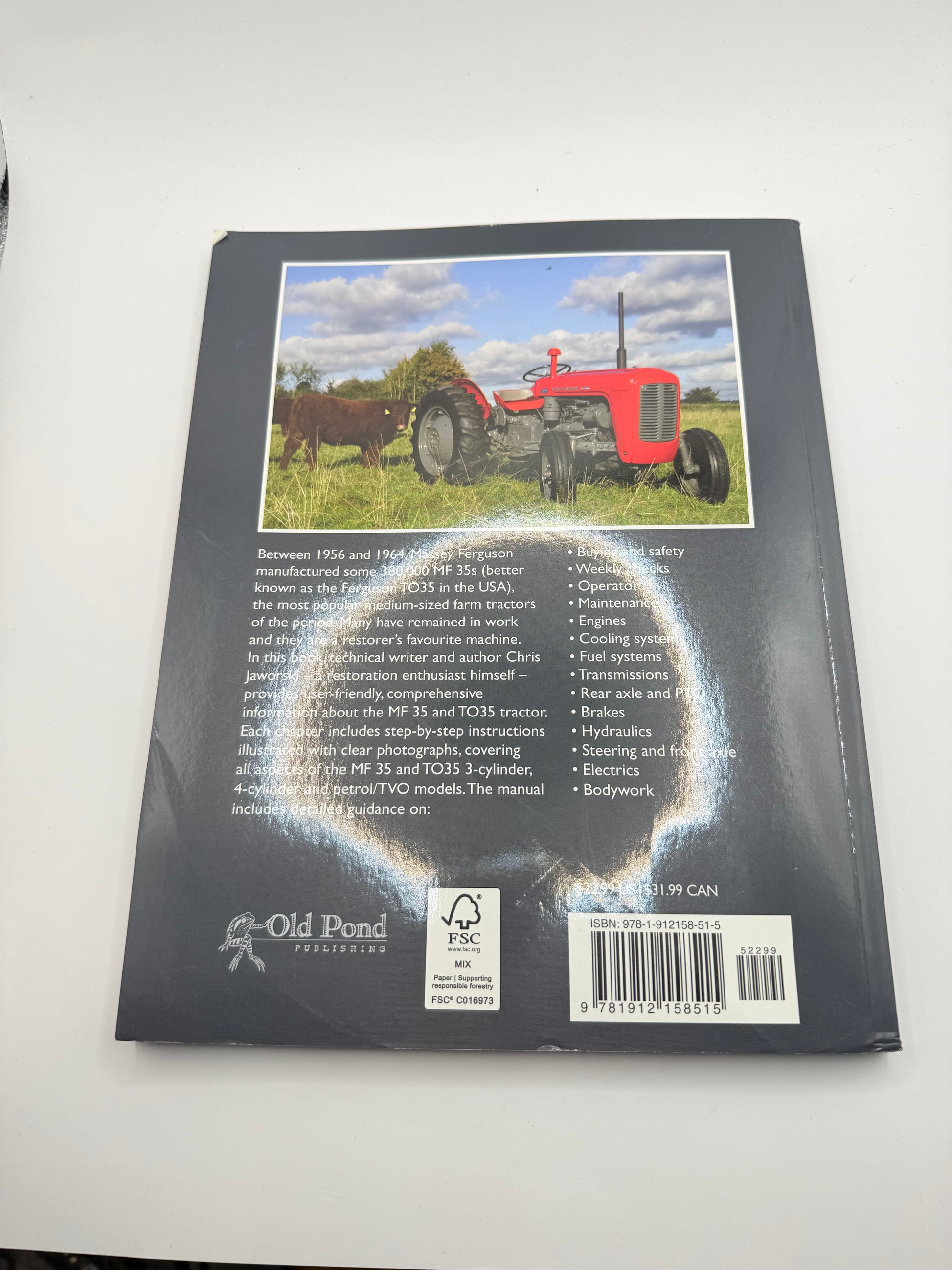 Massey ferguson 35 tractor: the workshop service manual by chris jaworski - product manuals printed media
